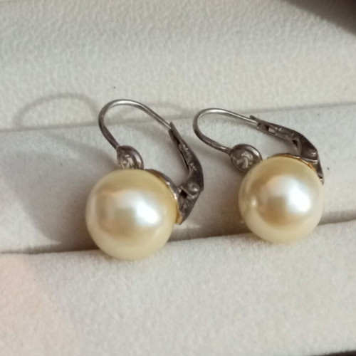 Silver 925 earrings with pearl