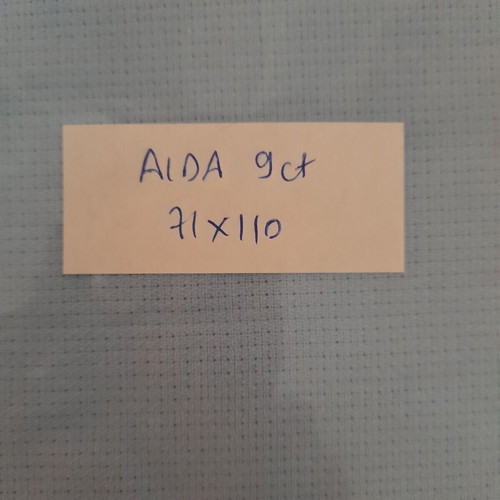Ύφασμα Aida 14ct και 9ct σε γαλάζιο χρώμα, σαν καινούργιο