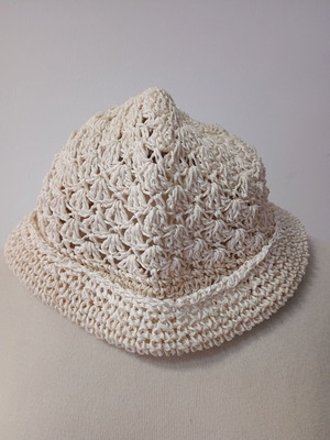 Vintage 60s-70s Women's Summer Hat white used, EKG