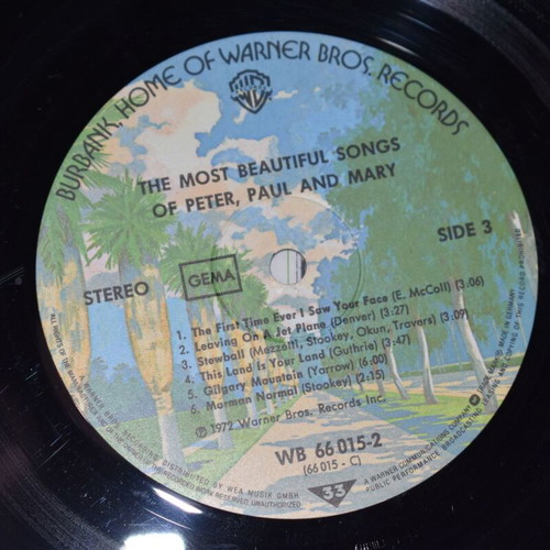 Peter Paul and Mary The Most Beautiful Songs Of Peter, Paul And Mary LP used, folk