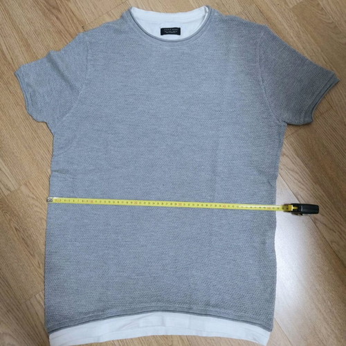 Men's gray cotton T-shirt Zara like new, size L