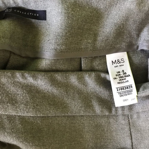 M&S Marks and Spencer women's wide-leg pants, grey