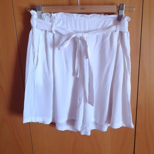 Zara shorts set with elastic waist, white and fruit print, like new