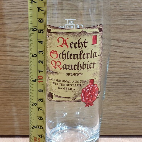 Aecht Schlenkerla beer set of two promotional 500ml glasses new