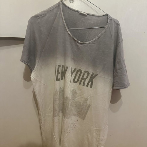 Menswear Dip-Dye Ombre New York Graphic T-Shirt, Large