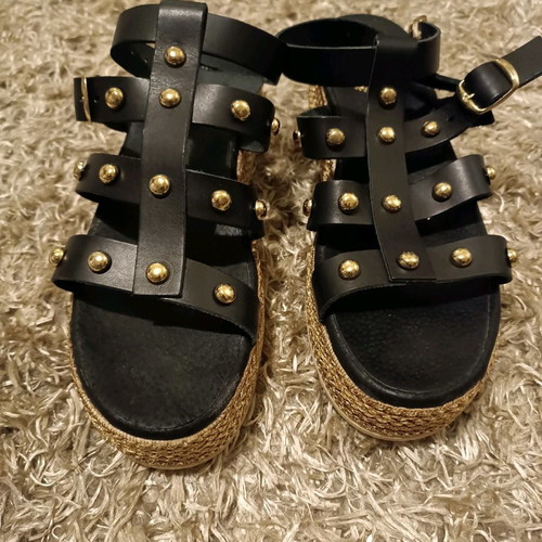 Sandy Kosta leather sandals new, size 40, black