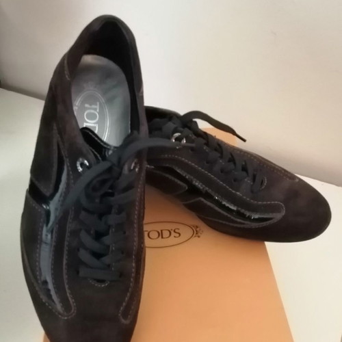 Tod's shoes authentic suede brown used, size 36.5