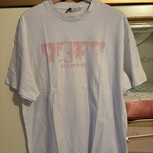 Blackpink T-shirt H&M like new, white and pink, size S