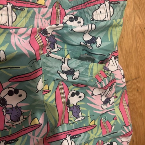 Snoopy swim shorts like new, colorful, size S