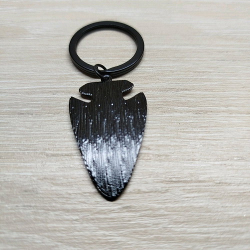 Alpha keychain new, black with wolf design