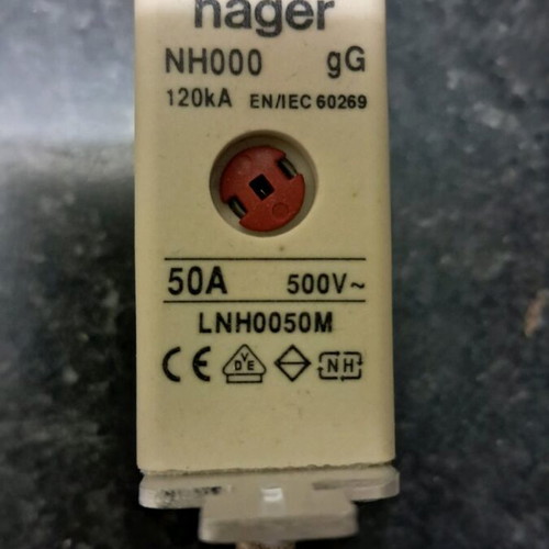 HAGER 50A fuse new