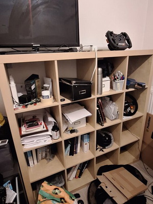 Kalax Ikea 4x4 bookcase used, worn condition