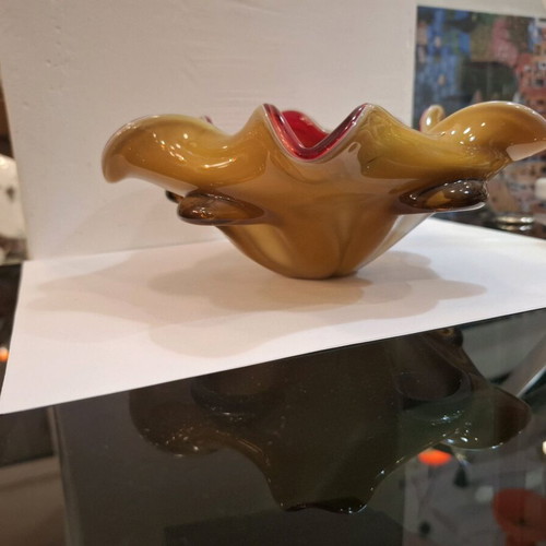 Vintage χειροποίητο μπολ Murano Art Glass Tutti Frutti μεταχειρισμένο