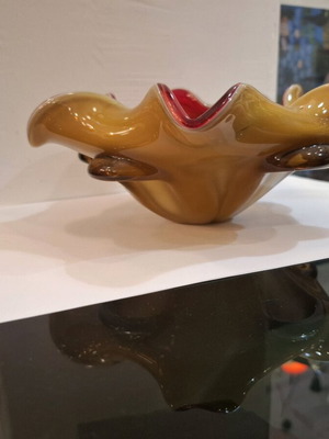 Vintage χειροποίητο μπολ Murano Art Glass Tutti Frutti μεταχειρισμένο