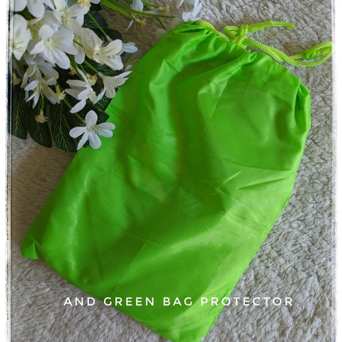 Green shoulder bag with pink bow like new, reworked