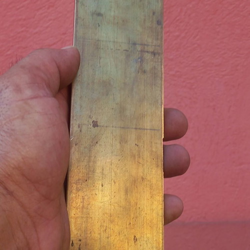 Solid brass plate, quality AA, 20×6×1 cm