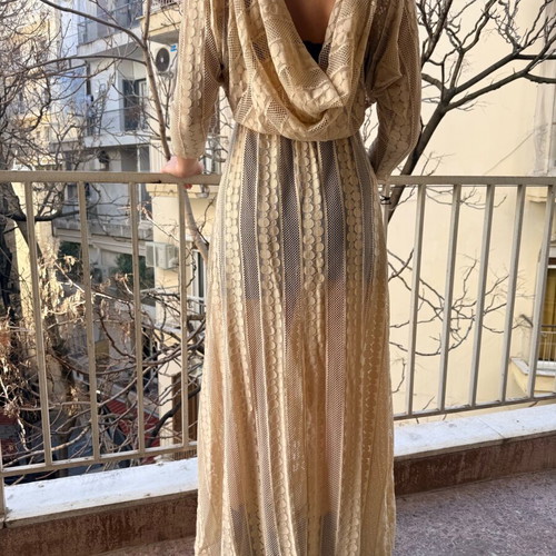 Nidodileda dress new, beige and gold