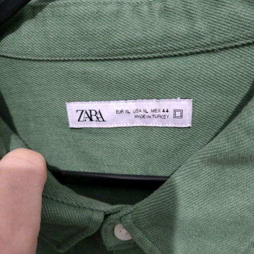 Zara shirt khaki XL new, 100% cotton