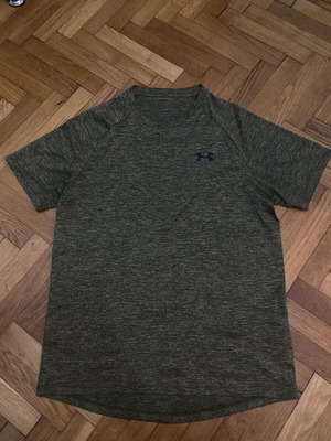 Ανδρικό πράσινο πολυεστερικό t-shirt Under Armour, μέγεθος S