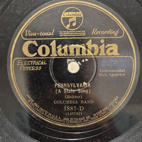 Columbia 78 rpm record used, traditional genre
