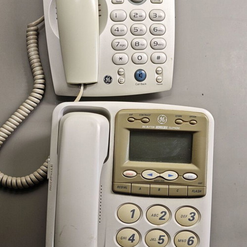 GE home phones used, pack of 2, white wired