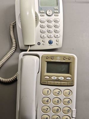 GE home phones used, pack of 2, white wired