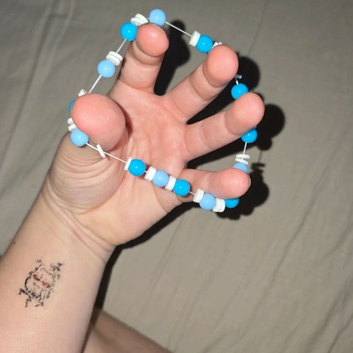 Blue and light blue handmade bracelet, unisex
