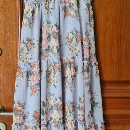 About You women's dress size 36, pastel lilac, long and airy