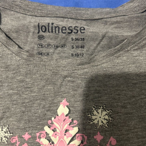 Pajama shirt like new, size Small/Medium, gray