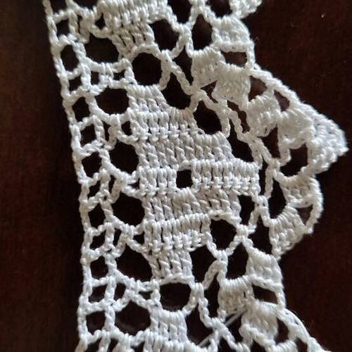 White crocheted handmade lace new 7.5m