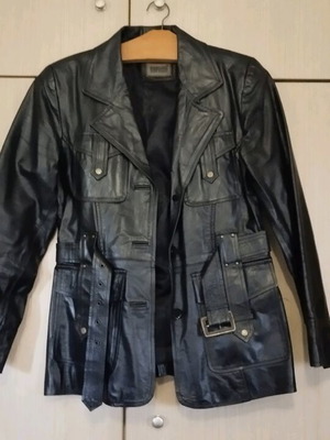 Leather women's jacket like new, black, size M