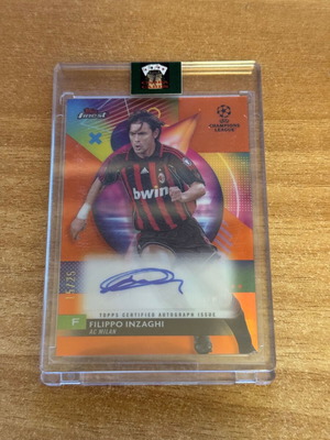 Κάρτα Topps UCC Finest 23/24 Filippo Inzaghi με υπογραφή, καινούργια, αριθμημένη 25/25
