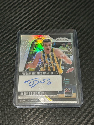 Κάρτα Panini EuroLeague Prizm Bogdan Bogdanovic σαν καινούργια, με υπογραφή