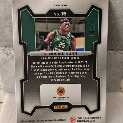 Kendrick Nunn mojo /25 Prizm 2023 new