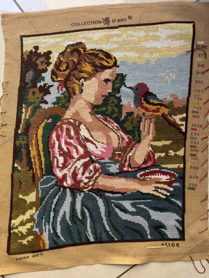 Handmade textile painting, 0.50x0.40 m