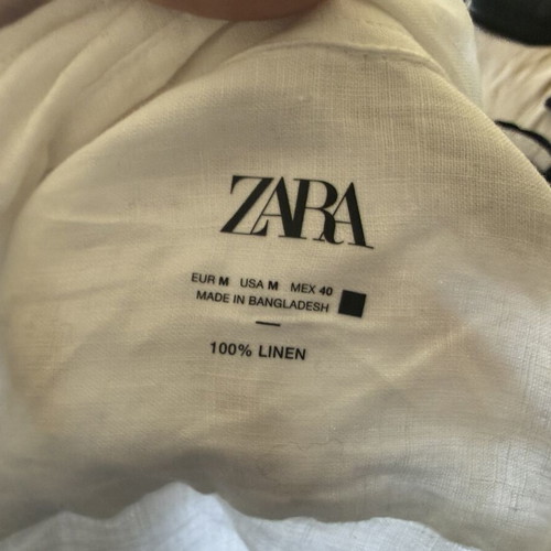 Zara linen shirt, white, size M