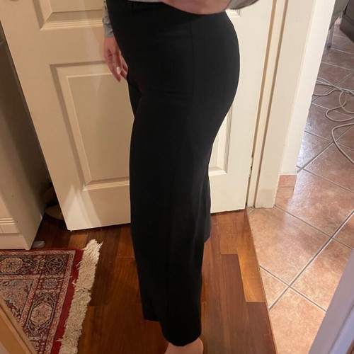 Zip culotte black fabric pants jupe culotte lightweight