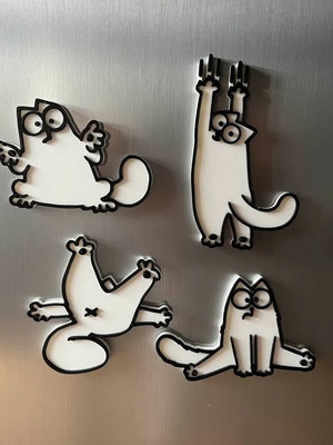 Simon's Cat fridge magnets 4 new