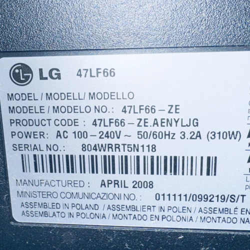 LG TV 47 Full HD with built-in soundbar like new, no smart