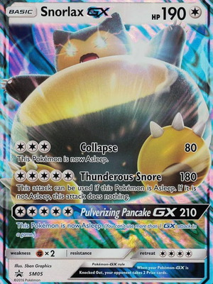 Snorlax GX collectible pokemon card new
