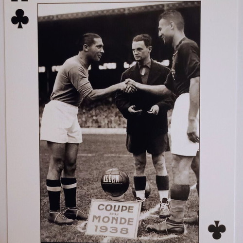 Giuseppe Meazza & György Sárosi World Cup 1938 collectible card new