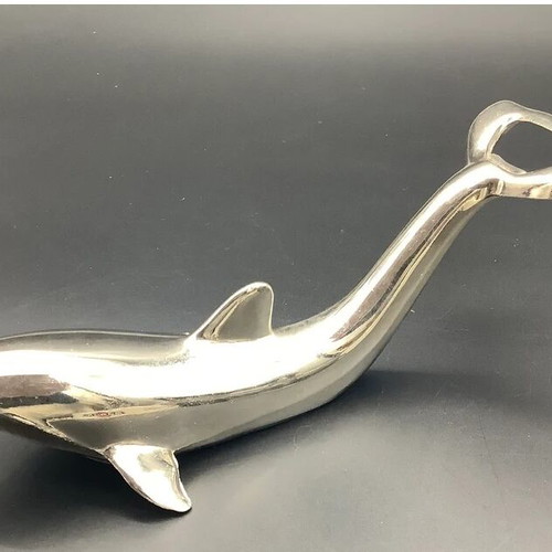 Vintage Dolphin Silver-Plated Bottle Opener like new