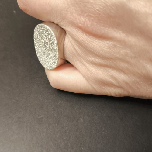 Large 925 Silver Ring with Sandblasting like new