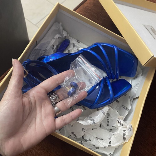 Menbur Royal Blue women's sandals new, size 37