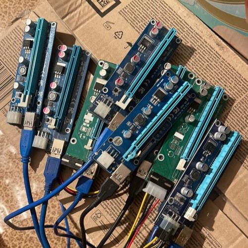 Gembird PCI-Express Riser 8 pieces with 6-pin power connector