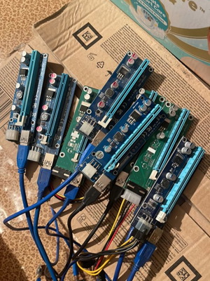 Gembird PCI-Express Riser 8 pieces with 6-pin power connector