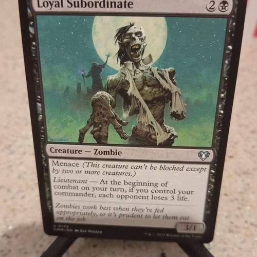 Loyal Subordinate card Commander Masters new