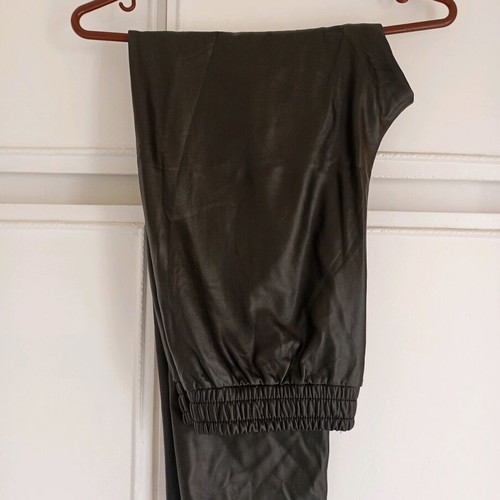 Women's leather pants used, black, size L