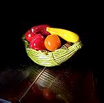  Vintage Φρουτιέρα με Φρούτα