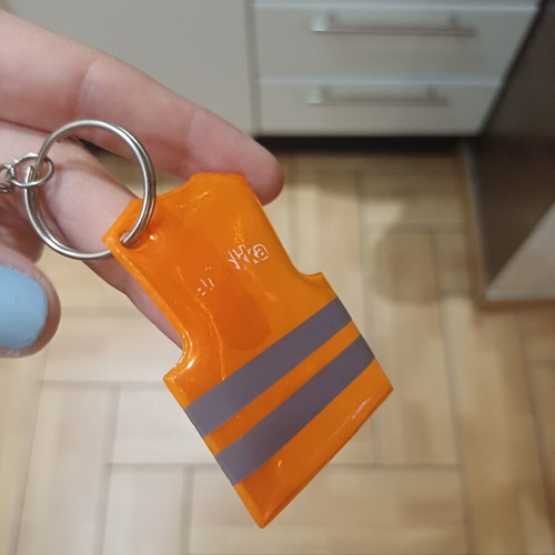 Safety vest keychain orange reflective PVC